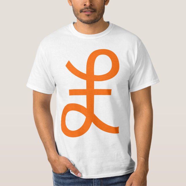 Camiseta Libra Rótulo - Naranja (Anverso)
