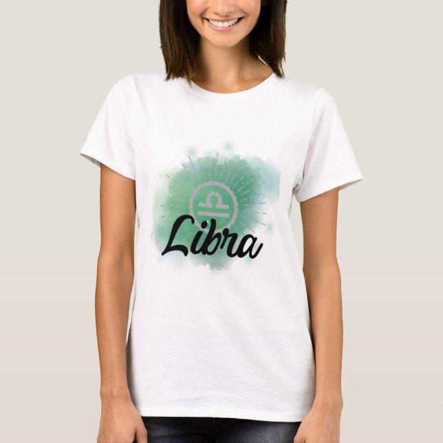 Camiseta Libra Watercolor Splash (Anverso)