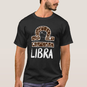 Camiseta Libra Zodiac Birthday Leopard Para Mujeres Chicas
