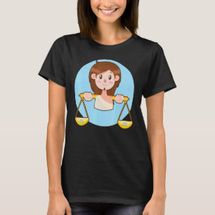 Camiseta Libra Zodiac Horoscopio Astrología Mujeres Astrono