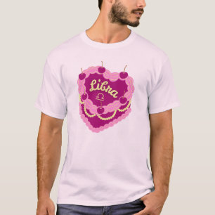 Camiseta Libra Zodiac Pastel Heart Pastel Pastel de cumplea