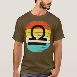 Camiseta Libra Zodiac Shirt Vintage Retro Sunset Libra Zodi