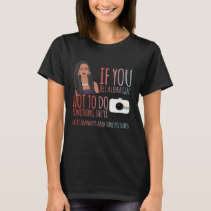 Camiseta Libra Zodíaco para Mujeres Chica Libra