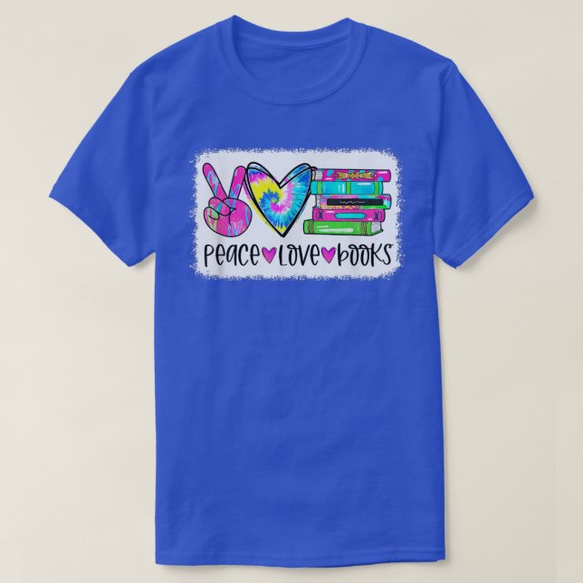 Camiseta Librarian Peace Love Books Reading For Book Lovers (Diseño del anverso)