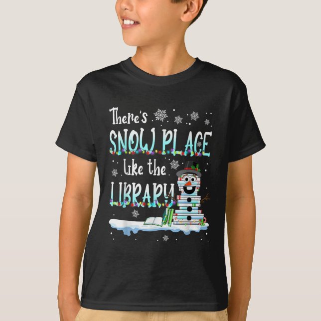 Camiseta Librarian There's Snow Place Like The Library Chri (Anverso)