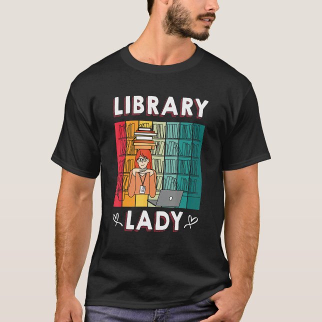 Camiseta Library Lady U2013 Bookworm Book     Librarian (Anverso)