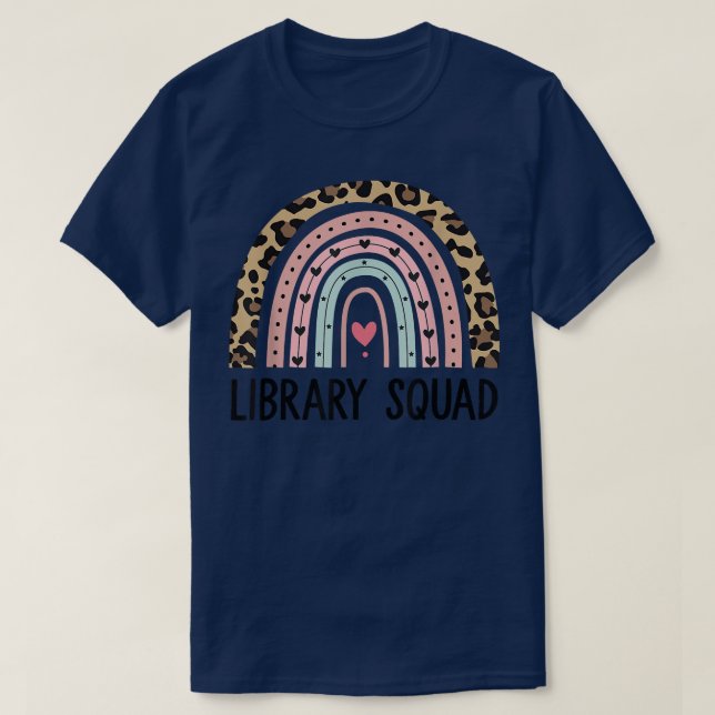 Camiseta Library Squad Librarian Reading Teacher Student Bo (Diseño del anverso)
