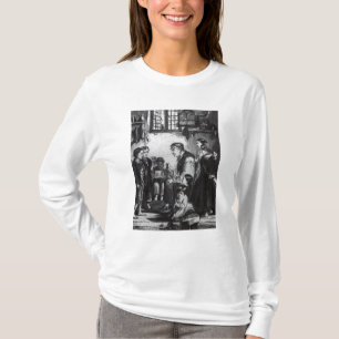 Camiseta Libras de Juan que enseñan a niños en su hogar