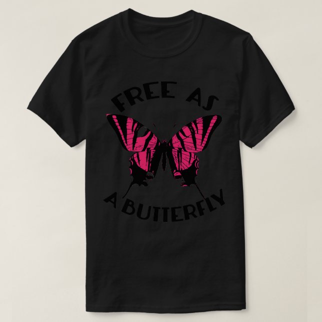 Camiseta Libre como mariposa (Diseño del anverso)