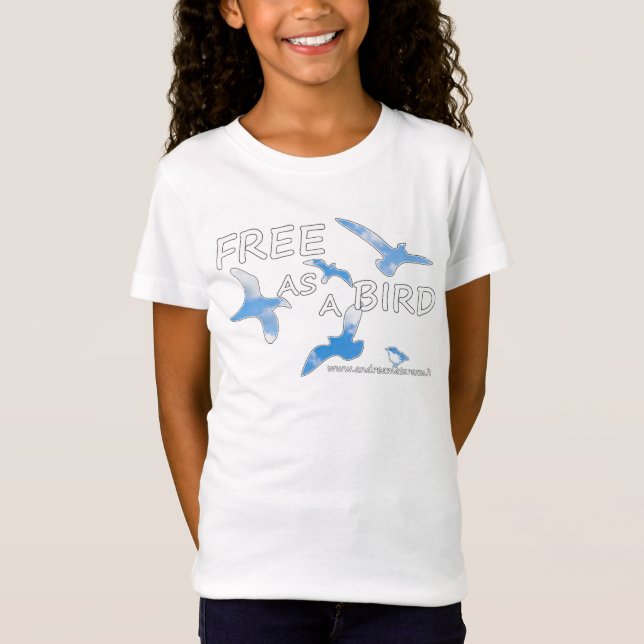 Camiseta Libre como pájaro (Anverso)