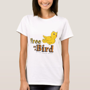 Camiseta Libre como pájaro libre como pájaro volador amaril