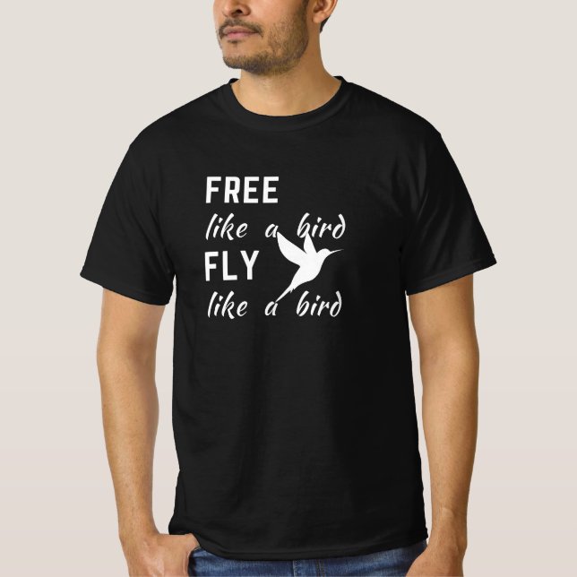 Camiseta libre como un pájaro (Anverso)