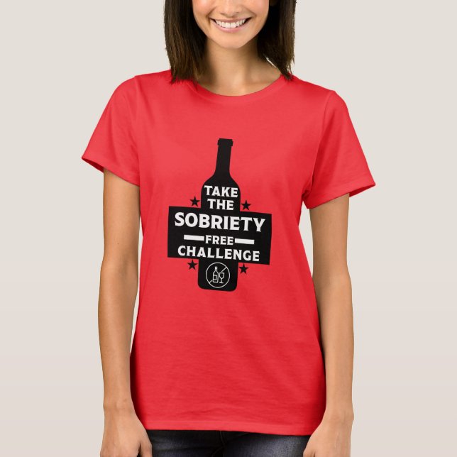 Camiseta Libre De Alcohol Y Sobrio (Anverso)