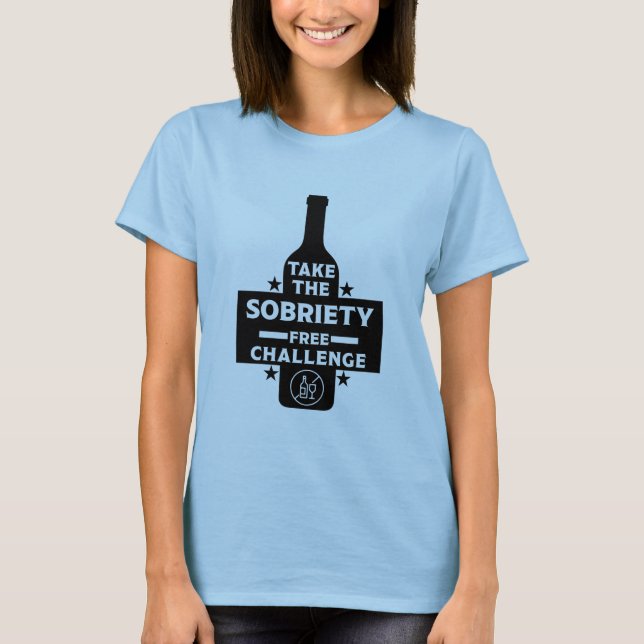 Camiseta Libre De Alcohol Y Sobrio (Anverso)