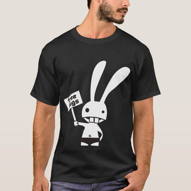 camiseta libre de los abrazos del conejito (Anverso)