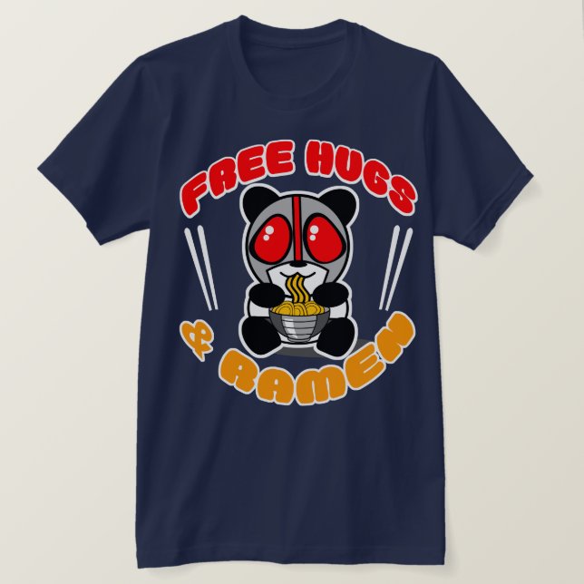 CAMISETA LIBRE DE LOS ABRAZOS Y DE LOS RAMEN (Anverso del diseño)