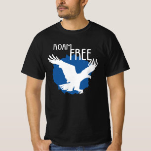 Camiseta Libre de rutas   Águila voladora