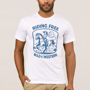 Camiseta Libre de viajar — salvaje y occidental