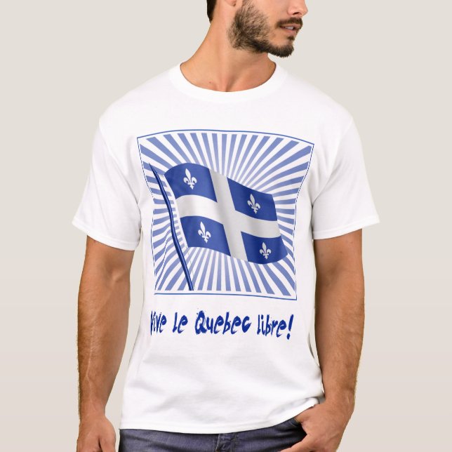 Camiseta ¡Libre de Vive le Québec! (Anverso)