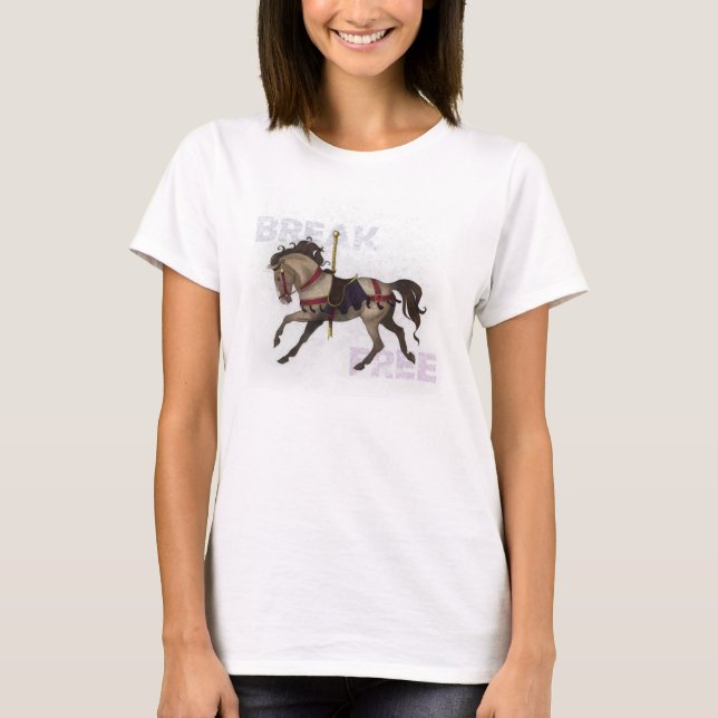 Camiseta libre del caballo del carrusel de la (Anverso)