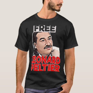 Camiseta LIBRE LEONARD PELTIER prisión retro