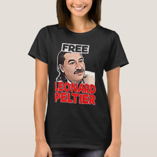 Camiseta LIBRE LEONARD PELTIER prisión retro