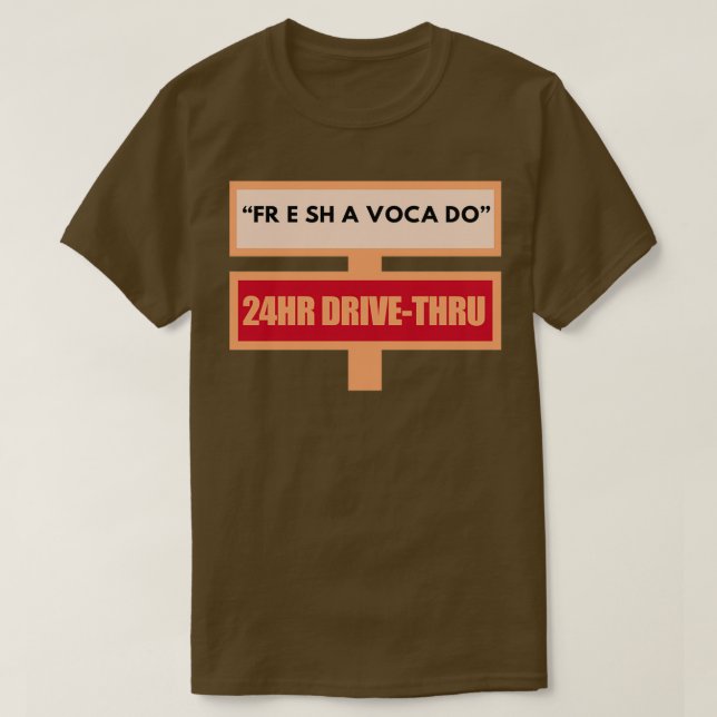 Camiseta Libre libre Shavacado Aguacate fresco (Diseño del anverso)