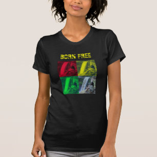 Camiseta Libre nacido, color del rasta de OPL - Lorri de