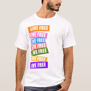 Camiseta libre viva del arco iris
