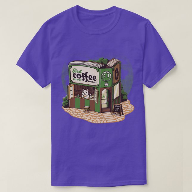 Camiseta Librería de Coffeeshop Cats, por Tobe Fonseca (Diseño del anverso)