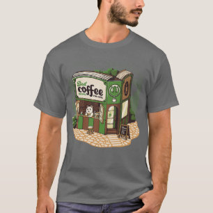 Camiseta Librería de Coffeeshop Cats, por Tobe Fonseca