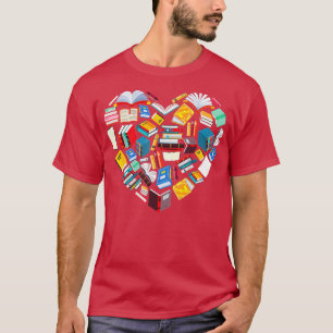 Camiseta Librería día de San Valentín Lover Heart Librarian