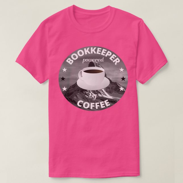 Camiseta Librero impulsado por la biblioteca de café (Diseño del anverso)