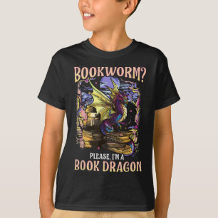 Camiseta Librero Por Favor, Soy Un Dragón Que Lee Alfabetiz