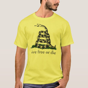 Camiseta Libres vivos de la bandera de Gadsden o mueren