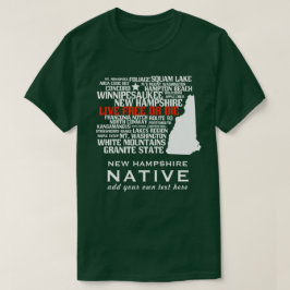 Camiseta Libres vivos del natural de New Hampshire o mueren