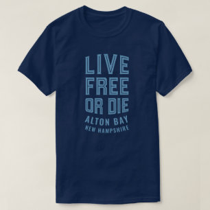 Camiseta Libres vivos o mueren bahía New Hampshire de Alto