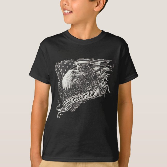 Camiseta Libres vivos o mueren Eagle (Anverso)