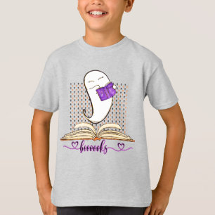 Camiseta ¡Libritos! Fantasma y lectura de Halloween