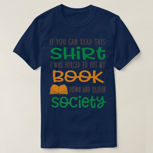 Camiseta Libro Abajo y reúna el regalo de los amantes de lo (Diseño del anverso)