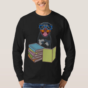 Camiseta Libro apasionado de librería de perro de popa de c