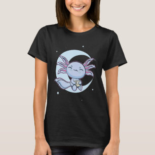 Camiseta Libro azul Axolotl que lee Ambystoma Mexicanum Wal
