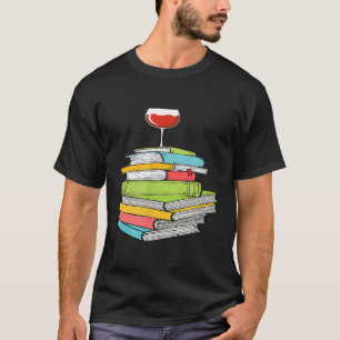 Camiseta Libro Bookish Lover Bibliophile Wine Drinking Book