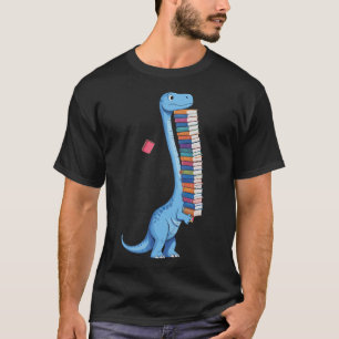 Camiseta Libro cargando dinosaurios leyendo Dino
