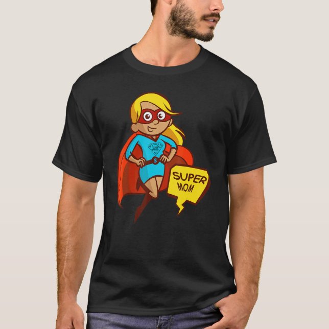 Camiseta Libro cómico de superheroína sobre el Día de la Ma (Anverso)
