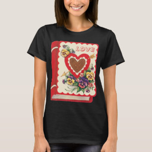Camiseta Libro de amor vintage y adorable de San Valentín c