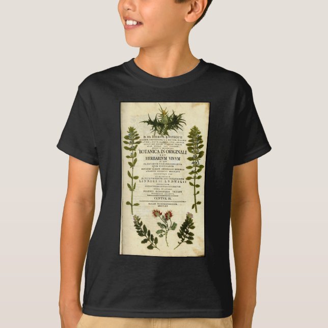 Camiseta Libro de Botánica Antiguo (Anverso)