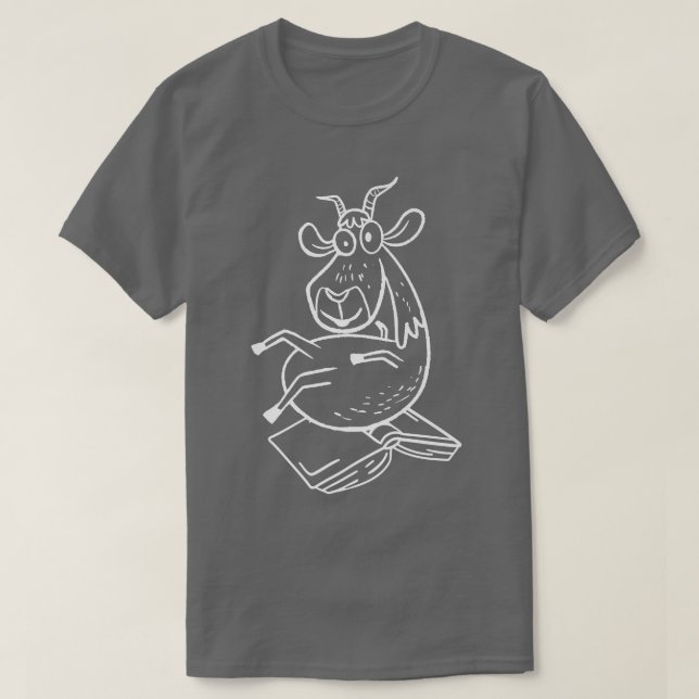 Camiseta Libro de cabras leyendo libros libros de cabras bi (Diseño del anverso)