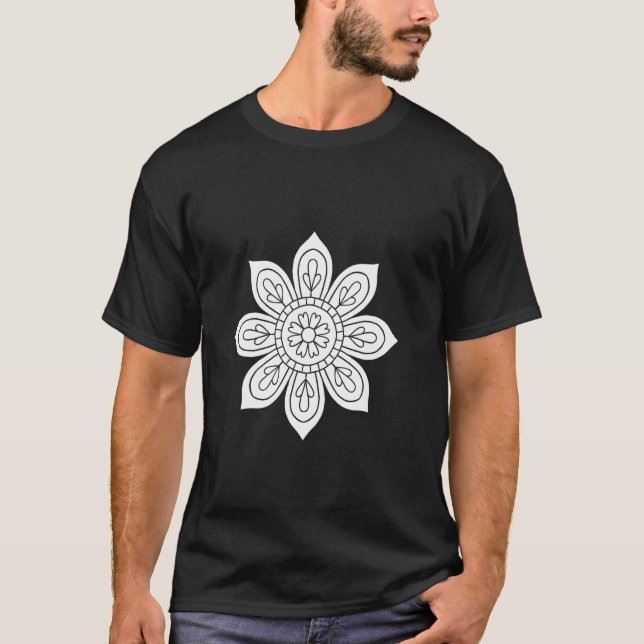 Camiseta Libro de Colorear Flor (Anverso)