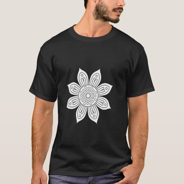 Camiseta Libro de Colorear Flor (Anverso)